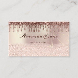 Tarjeta de cita Rosa purpurina Gold Body Shaping