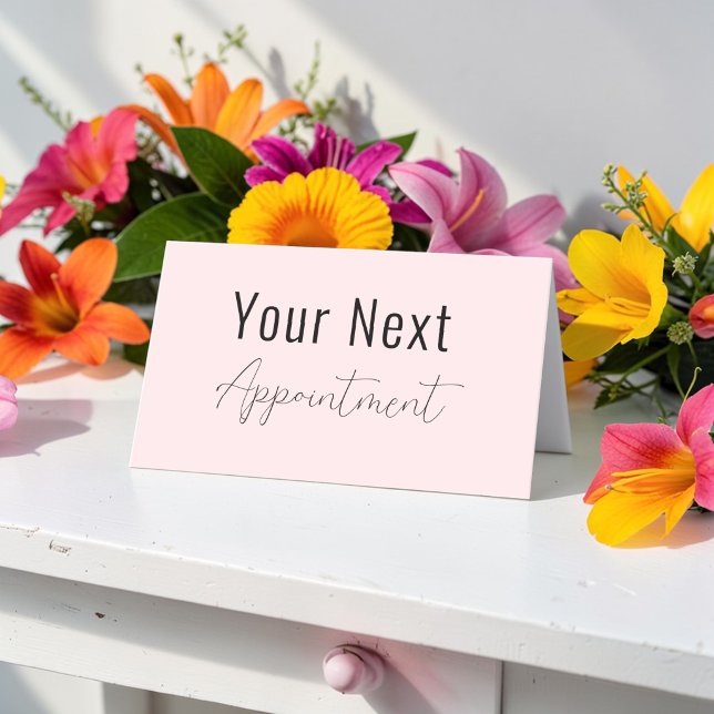 Tarjeta de cita rosa Salón Spa de belleza (Subido por el creador)