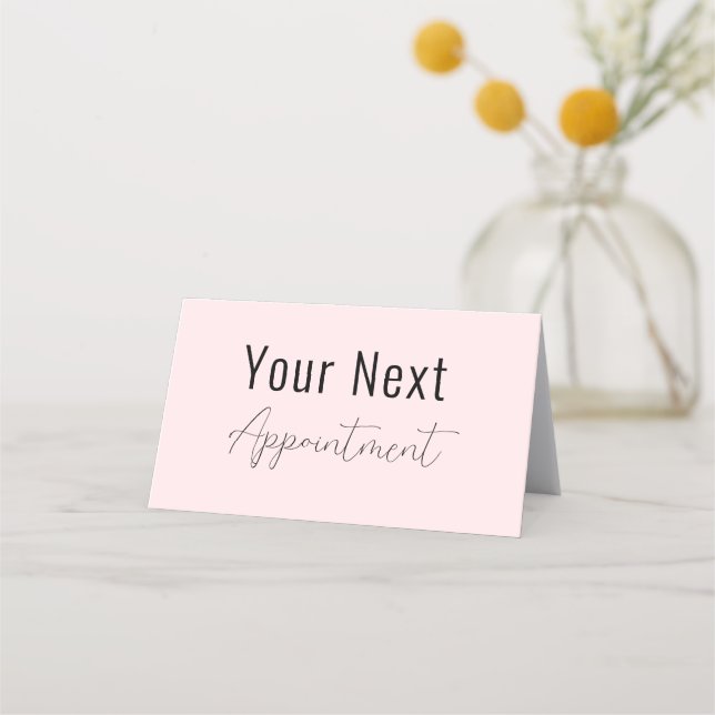 Tarjeta de cita rosa Salón Spa de belleza (Anverso)