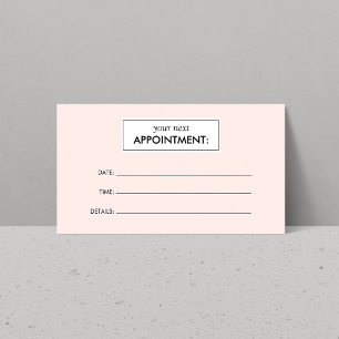 Tarjeta de cita rosa simple