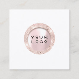 Tarjeta de cita Rosa Waxing Eyelashes Logotipo Bla