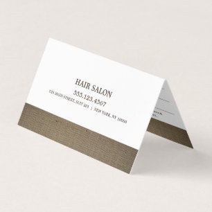 Tarjeta de cita Rustic Country Burlap