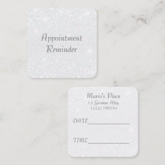 Tarjeta de Cita Salón Neutral Simple Brillo