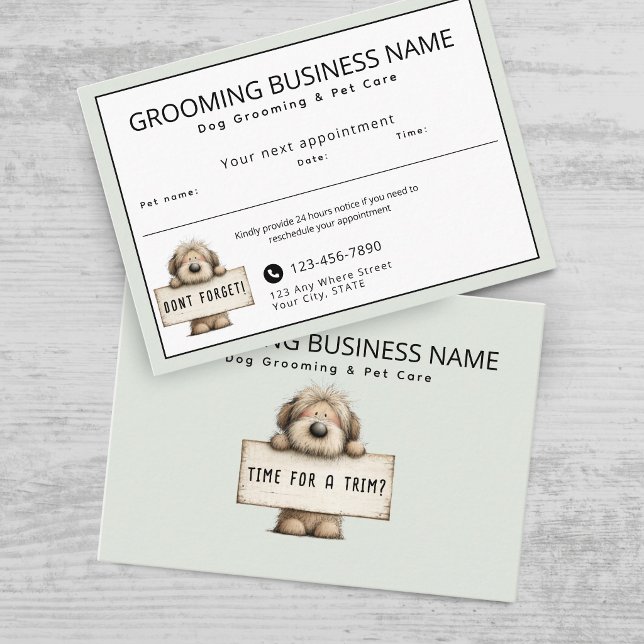 Tarjeta de cita Servicio de Aseo para Perros Adora (Subido por el creador)