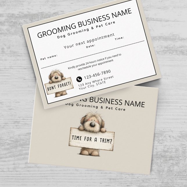 Tarjeta de cita Servicio de Aseo para Perros Adora (Subido por el creador)
