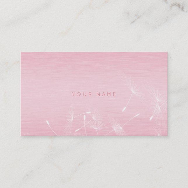 Tarjeta de cita siguiente Dandelion Pink Therapist (Anverso)