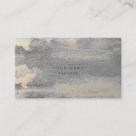 Tarjeta de cita Silver Grungy Foxier Gold Cement