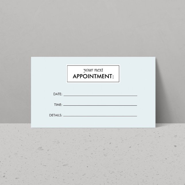 Tarjeta de cita simple azul (Subido por el creador)
