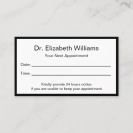 Tarjeta de cita simple de Consulta médica blanca n