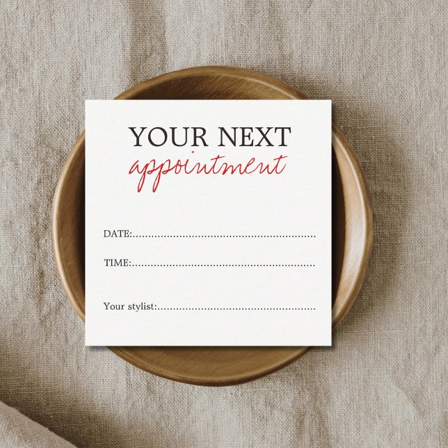 Tarjeta de cita simple elegante de belleza roja bl (Subido por el creador)