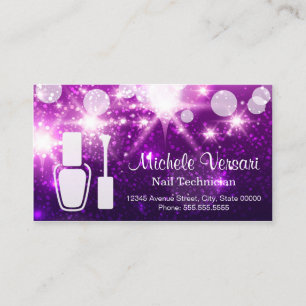 Tarjeta de cita TÉCNICA de la NAIL del Glamour púr