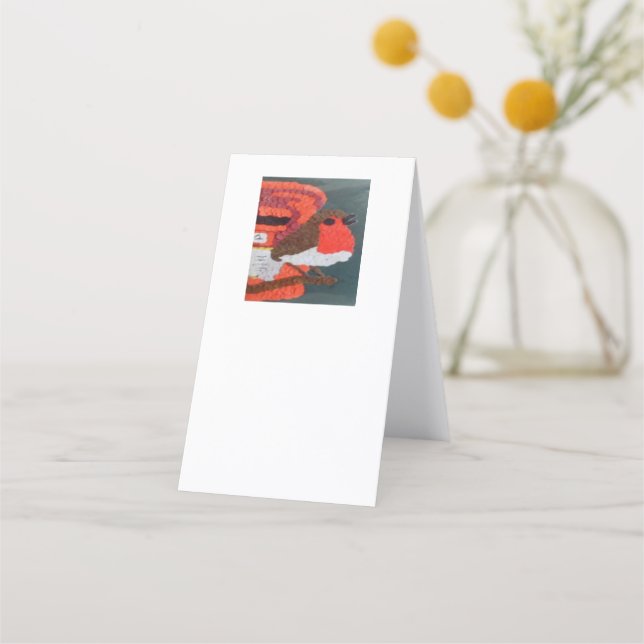 Tarjeta de cita vertical Dotty Robin (Reverso)