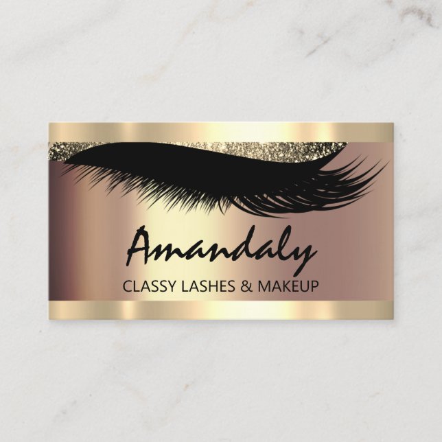 Tarjeta de cita VIP Estetician Makeup Eyelashes (Anverso)