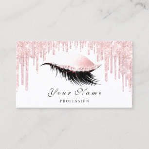 Tarjeta de cita VIP para Rosa de maquillaje Eyelas