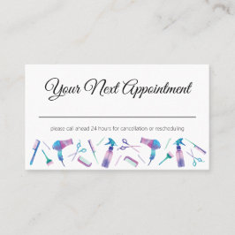 Tarjeta de cita Watercolor Stylist