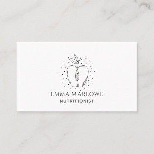 Tarjeta de cita y de negocios para nutricionistas 