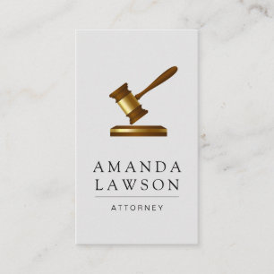Tarjeta De Citas Abogado y Gavel