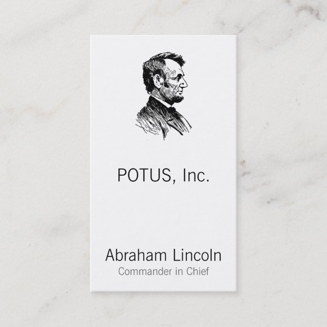 Tarjeta De Citas Abraham Lincoln (Anverso)