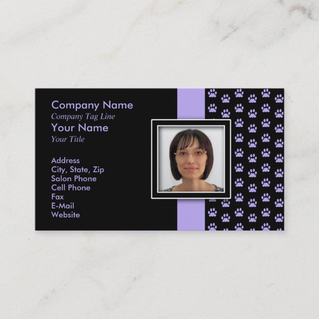 Tarjeta De Citas AÑADA SU impresión de la pata de la preparación (Anverso)