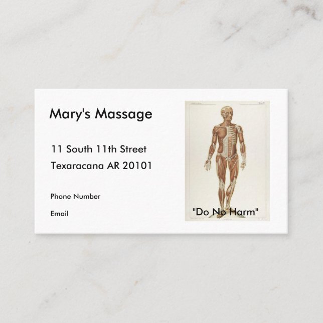 Tarjeta De Citas Anatomía anterior (Anverso)