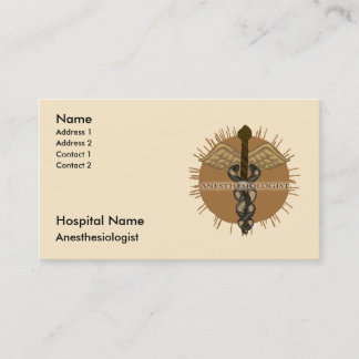 Tarjeta De Citas Anestesiólogo Caduceus
