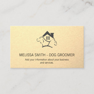 Tarjeta De Citas Animales para perros Sleek Metallic
