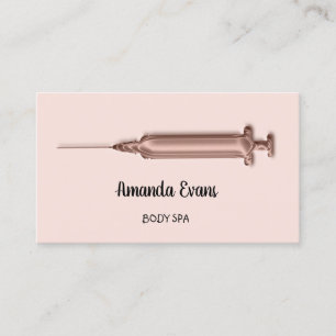 Tarjeta De Citas Aplicación Botox Syringe Cosmetóloga de Belleza Ro