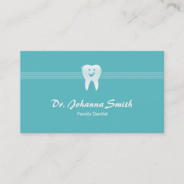 Tarjeta De Citas Aqua Sonriente Diente Dental Nombramiento Mujer