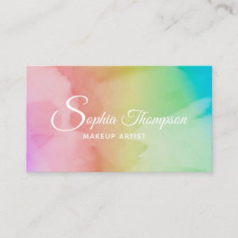 Tarjeta De Citas Arcoiris de escritura de acuarela moderna - Nombra