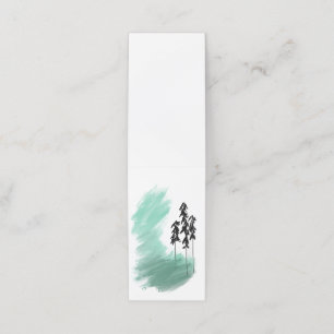 Tarjeta De Citas arte de árbol verde escandinavo simple moderno men