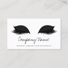 Tarjeta De Citas Artista de maquillaje Ampliación de pestañas Blanc