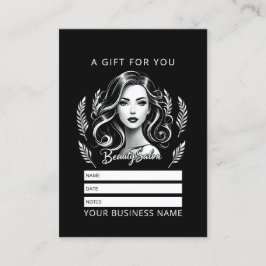 Tarjeta De Citas Artista de maquillaje cabello estilista moderno Or