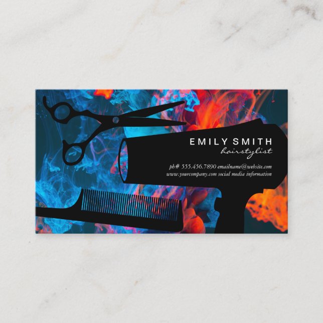 Tarjeta De Citas Artista de maquillaje de belleza del cabello | Sal (Anverso)