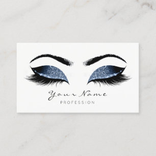 Tarjeta De Citas Artista de maquillaje de la Marina Azul golpea est