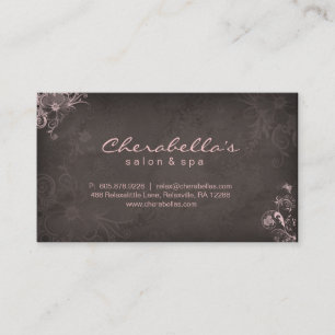 Tarjeta De Citas Artista de maquillaje elegante elegante Brown