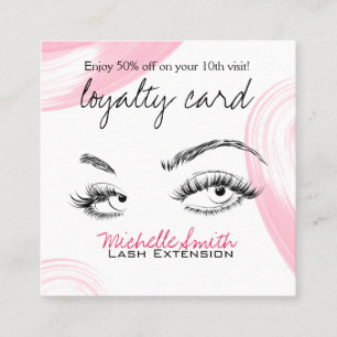 Tarjeta De Citas Artista de maquillaje golpea la carta de lealtad b