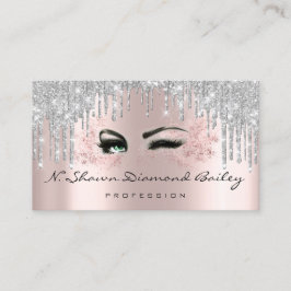 Tarjeta De Citas Artista de maquillaje Lámparas de chispa de Rosa d