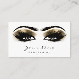 Tarjeta De Citas Artista de maquillaje Purpurina Sepia Golpea blanc