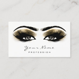 Tarjeta De Citas Artista de maquillaje Purpurina Sepia Lanza Negro