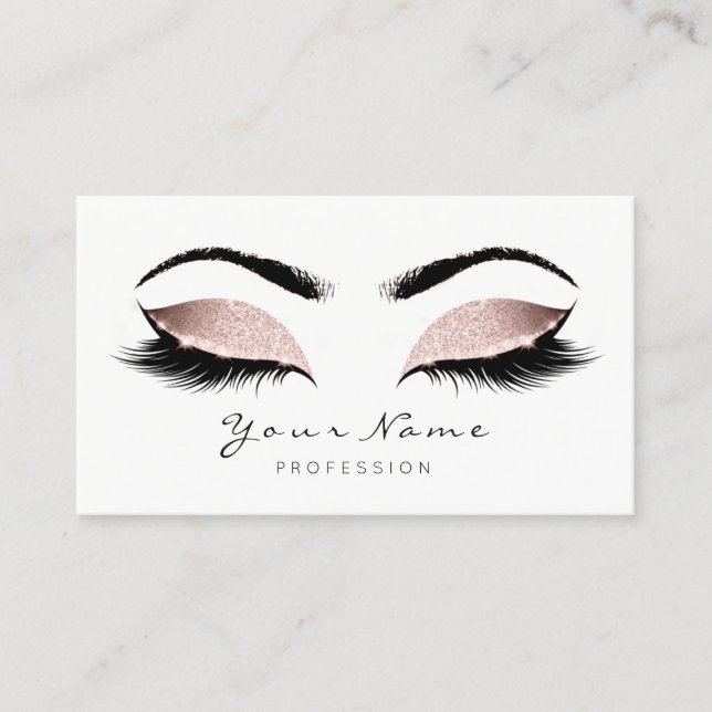 Tarjeta De Citas Artista de maquillaje rosa ballet azota estudio de (Anverso)