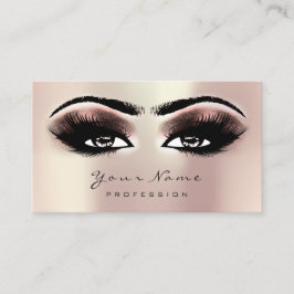 Tarjeta De Citas Artista de maquillaje Rosa Purpurina de Oro azota 