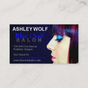 Tarjeta De Citas Ashley para el salón azul de la silla