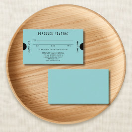 Tarjeta De Citas Asientos reservados Aqua Blue Art Deco