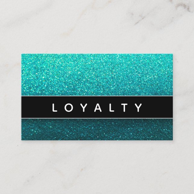 Tarjeta De Citas Azul Negro Ombre Purpurina MUA Salon Estilo de pel (Anverso)
