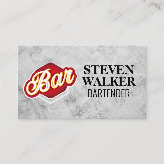 Tarjeta De Citas Bar Logo | Restaurant Industry (Anverso)