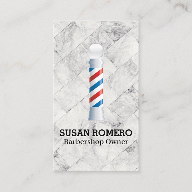 Tarjeta De Citas Barber Polo Candy Strin (Anverso)