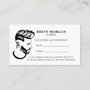 Tarjeta De Citas Barber Professional Hair Stylista