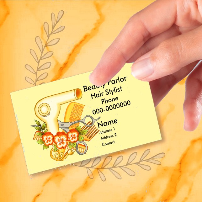 Tarjeta De Citas Beauticie de color amarillo (Subido por el creador)
