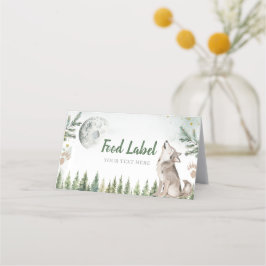 Tarjeta De Citas Bienvenidos a la etiqueta de comida de Lobo del bo