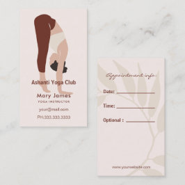 Tarjeta De Citas Boho Terracotta Earthy Yoga Instructor